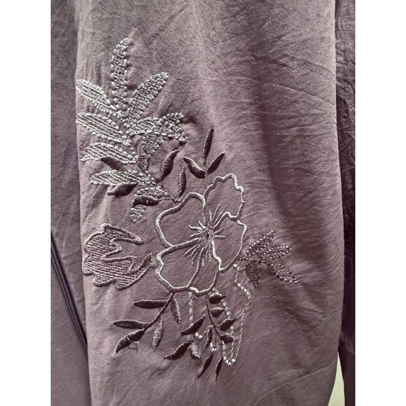 NWT - BonWorth Embroidered Purple Lightweight Jacket - Large - Picture 3 of 7
